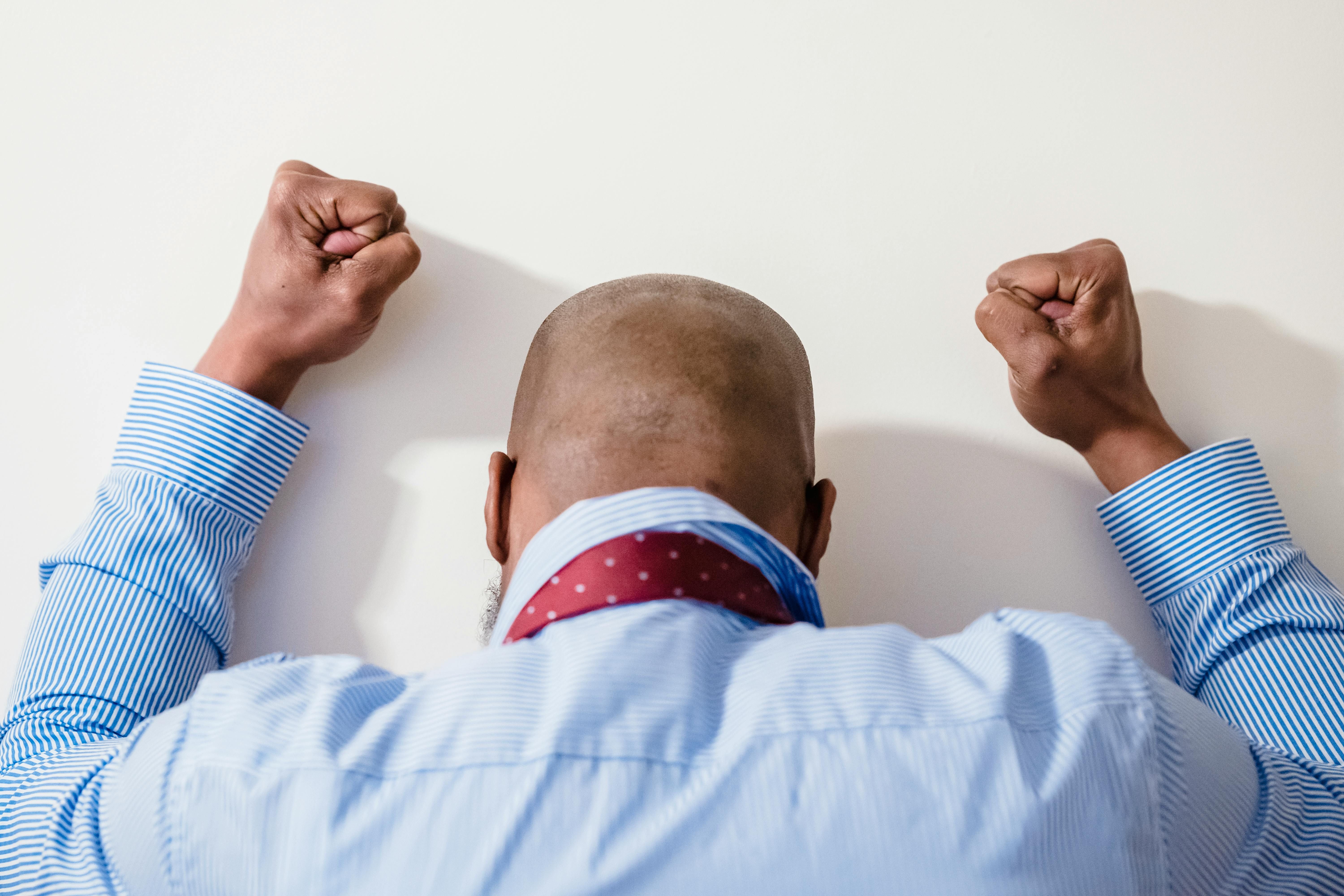 a frustrated man
