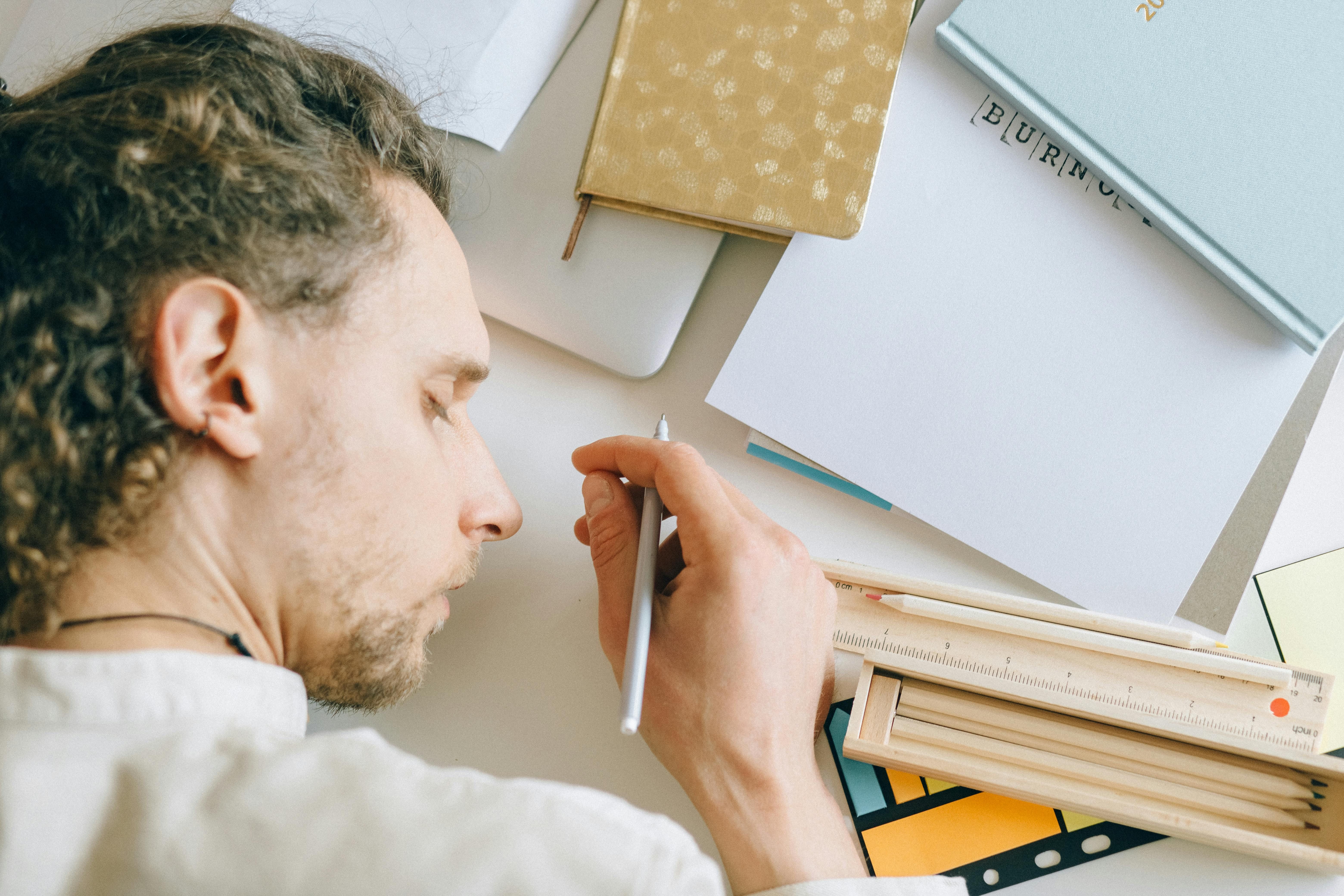 a man experiencing burnout