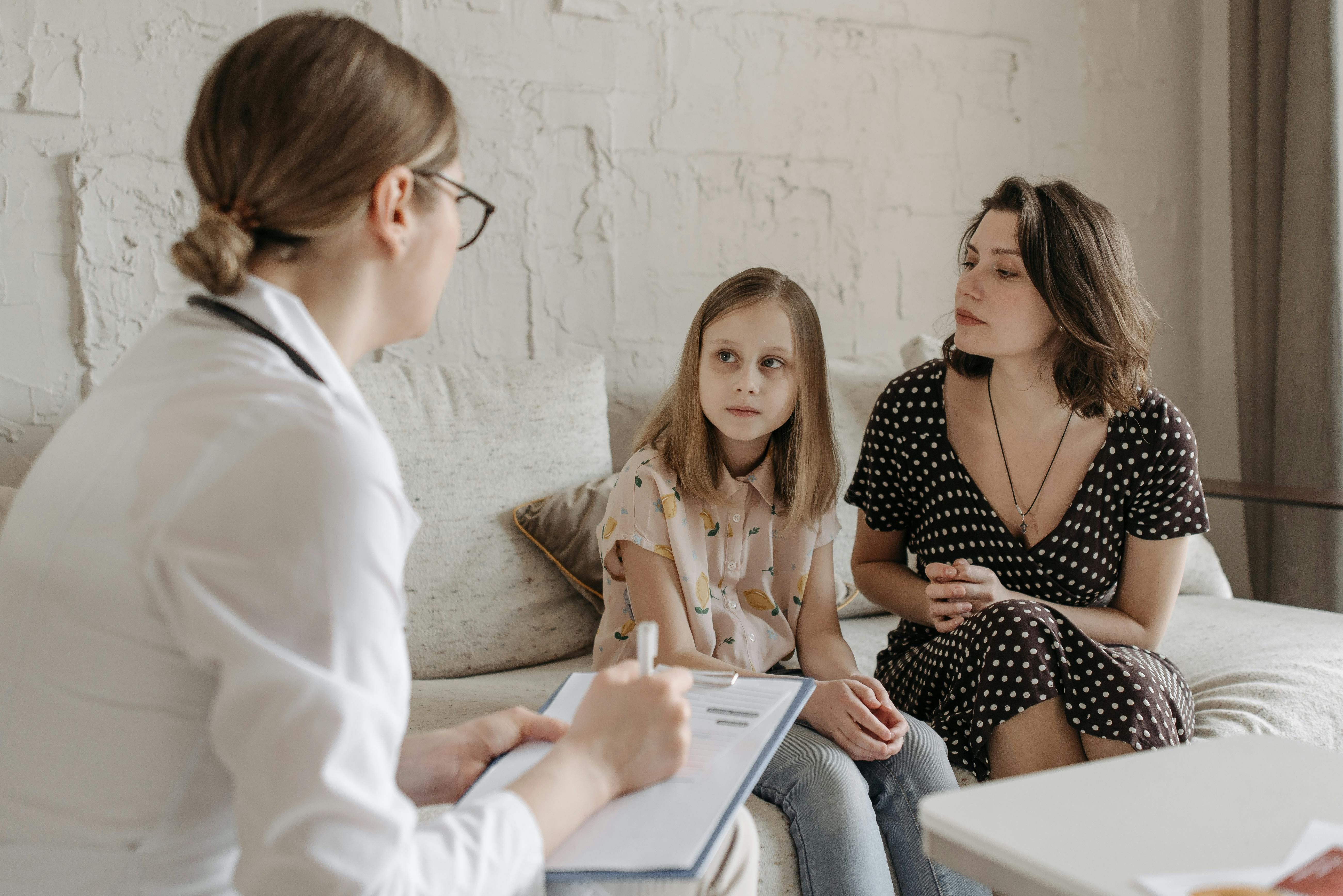 a therapy session with a girl